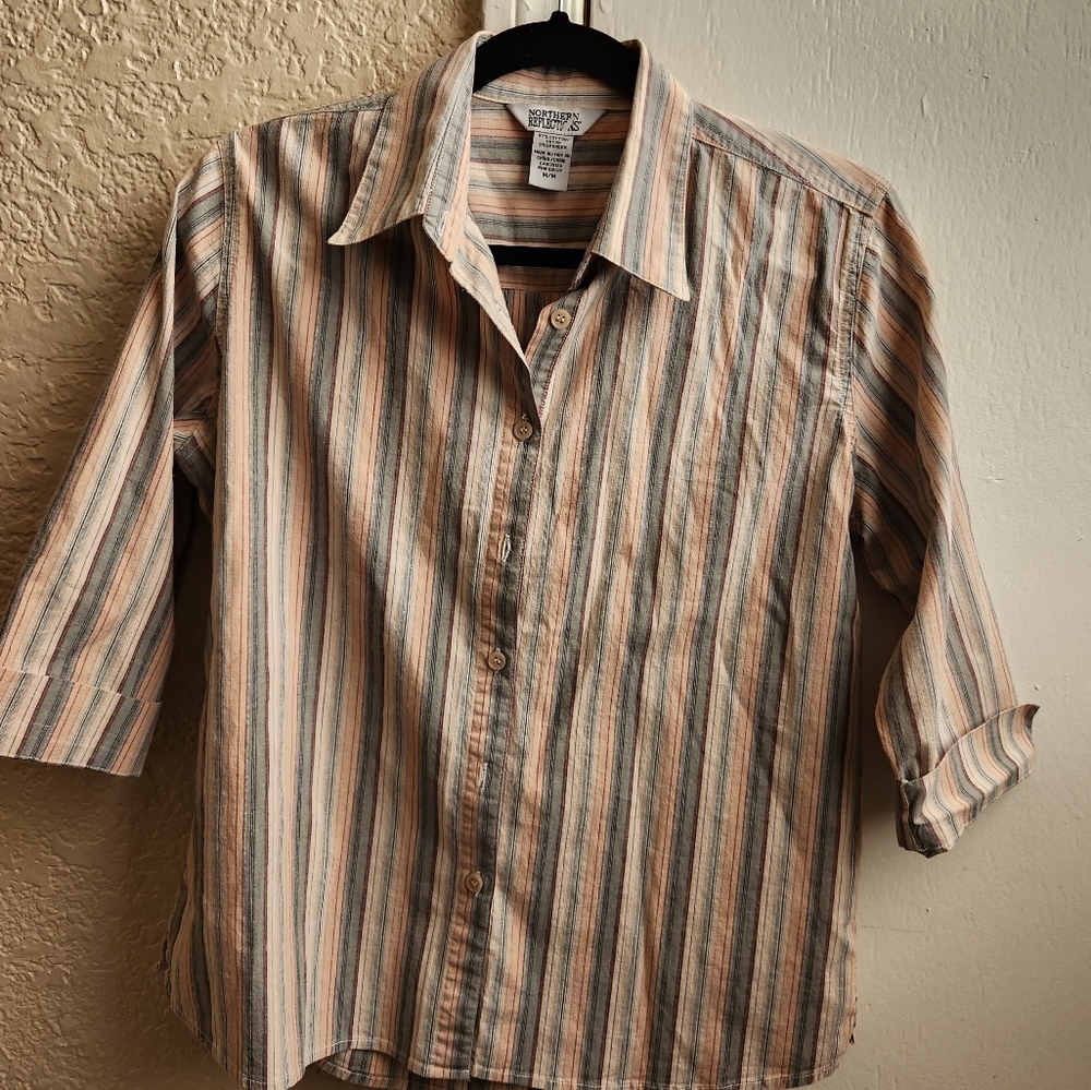 Northern Reflections- Stripe Button Up Shirt